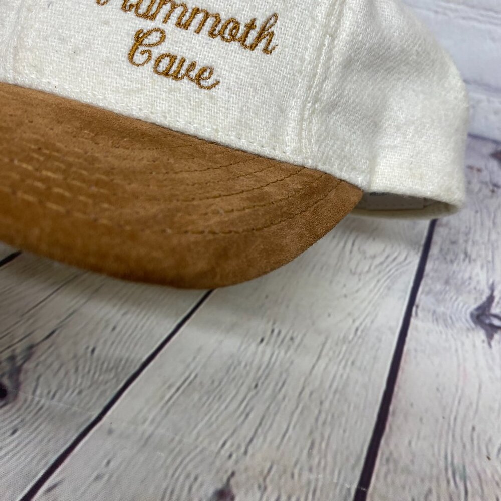 Vintage Hat Cap Snapback Cream Brown Mammoth Cave Kentucky Made in USA America - Picture 10 of 10